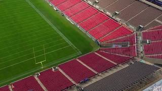 Drone video over Raymond James Stadium for the National Championship