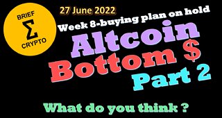 Altcoin BOTTOM $ - PART 2 - Bitcoin Price - Crypto Market - Crypto Daily News