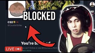 LeafyIsHere reaction to getting blocked by counter strike