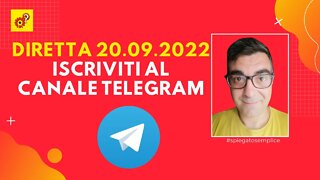 Iscriviti al canale Telegram di Spiegato Semplice | diretta 20.09.2022