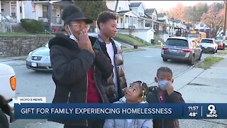 Family experiencing homelessness gets ultimate gift