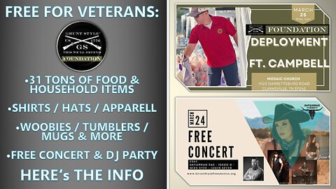 FREE FOR VETERANS: 31 TONS OF FOOD & HOUSEHOLD ITEMS with Grunt Style Foundation