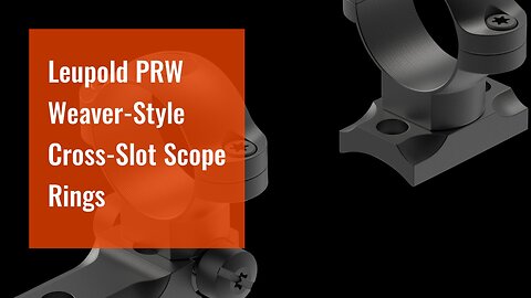 Leupold PRW Weaver-Style Cross-Slot Scope Rings