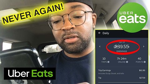 UBER EATS NEVER DOING THIS AGAIN! | Full Time Driver I Made__?