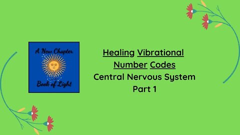 Healing Number Codes - Central Nervous System Part 1