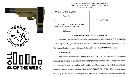 TGV Poll Question of the Week # 124: With injunctions against the ATF, will you buy anything now?