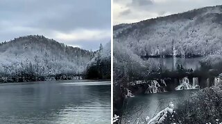 Stunningly gorgeous Plitviče Lakes winter magic in Croatia