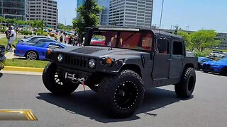 Hummer H1 rolling out of the Tysons Corner meet #shorts