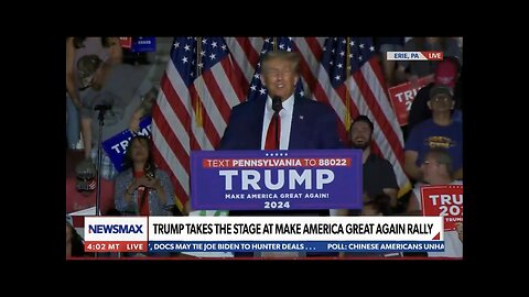 TRUMP❤️🇺🇸GET’S ENORMOUS WELCOME🤍🎉AT MAGA RALLY IN ERIE, PENNSYLVANIA 💙🇺🇸🗽⭐️