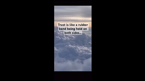 Trust is like a rubber band… #short #deep #fact