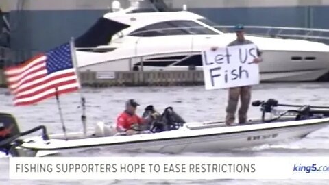 "LET US FISH" PROTEST ON LAKE UNION IN SEATTLE!