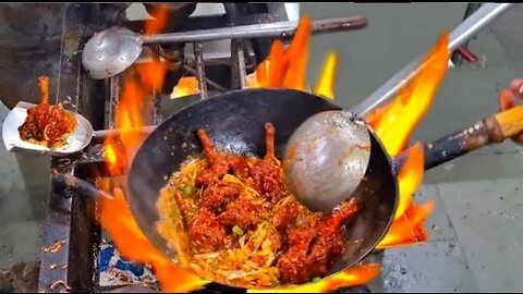 Street food Indian || Tasty Chicken Masala Lollipop - Indian Street FoodADS | Apple Chicken Lollipop