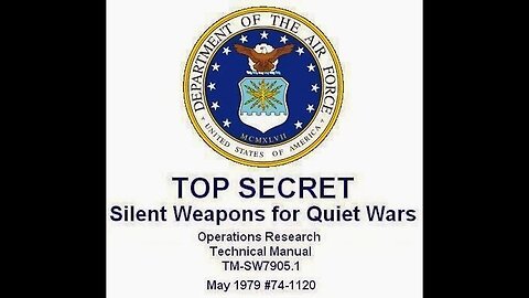 Silent Weapons For Quiet Wars Document - Full Read! NASA Future Warfare Depopulation