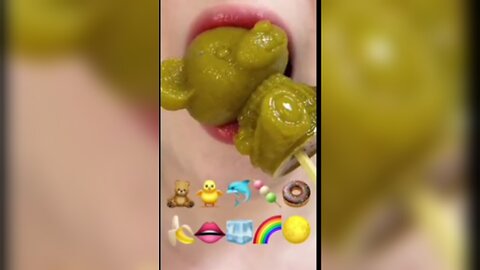 Eating emoji satisfying asmr video.20 minutes for sleep relaxing sounds.