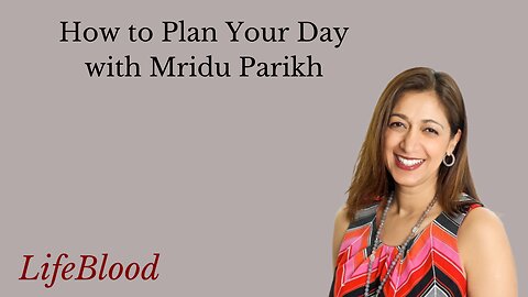 How to Plan your Day with Mridu Parikh