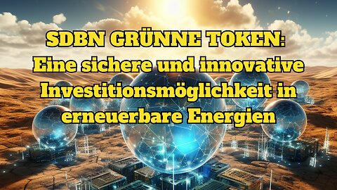 SDBN GRÜNNE TOKEN-Eine sichere und innovative Investitionsmöglichkeit in erneuerbare Energien