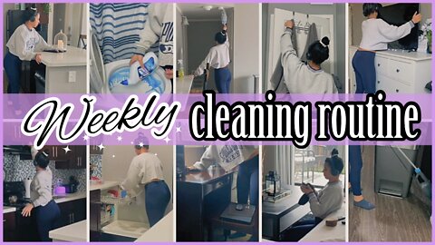 *NEW* WEEKLY CLEANING ROUTINE 2022 | EXTREME SPEED CLEANING MOTIVATION 💜 | CLEAN WITH ME | ez tingz