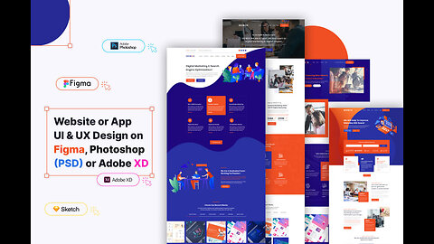 I will design photoshop or PSD web template, figma website design