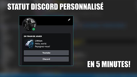 Comment avoir un STATUT PERSONNALISÉ sur DISCORD en 2023!