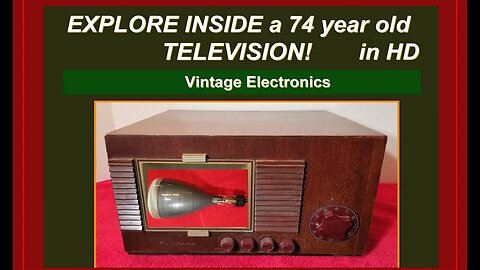 Look inside a 74 year old Television! - Vacuum Tube CRT Airline Electronics TV History 1948 in HD