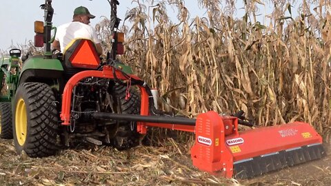 Can Flail Mower Mulch Corn Stalks?? Lube Shuttle Winners!!