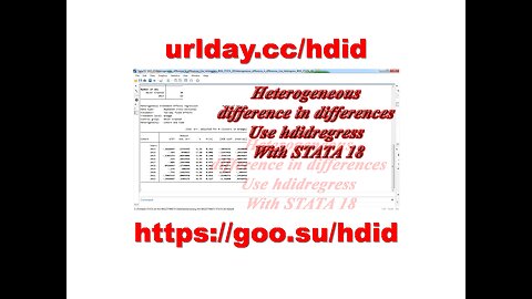 Heterogeneous difference in differences Use hdidregress With STATA 18