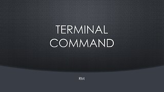 Terminal Command - How to use rm and rmdir command