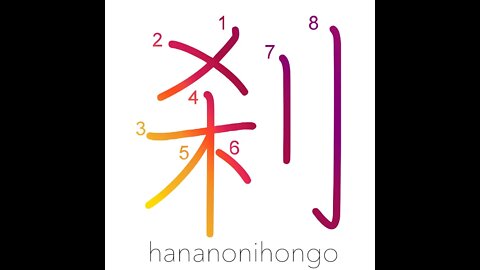 刹 - Buddhist temple - Learn how to write Japanese Kanji 刹 - hananonihongo.com