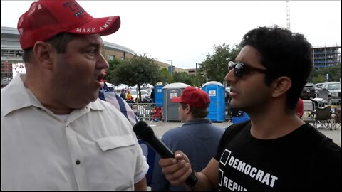 Interviewing People At Trump Rally In Houston 2018