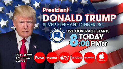 PRESIDENT TRUMP LIVE AT THE SILVER ELEPHANT DINNER IN SC.