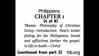 Philippians Chapter 1 (Bible Study) (4 of 8)