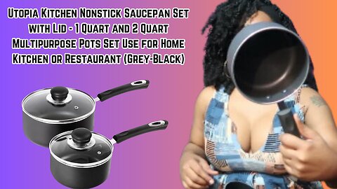 Utopia Kitchen Nonstick Saucepan Set with Lid