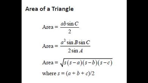SOLVING TRIANGLE WITH ANGLES AND AREA ONLY!