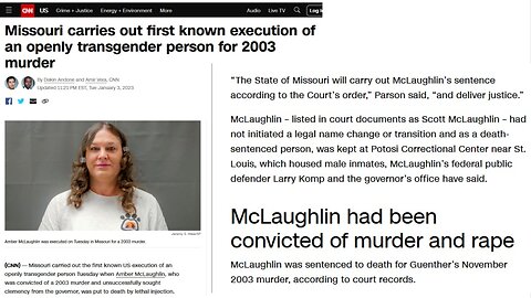 First "Openly Transgender" Inmate Executed for Rape & Murder - Media Spin Gives Motion Sickness