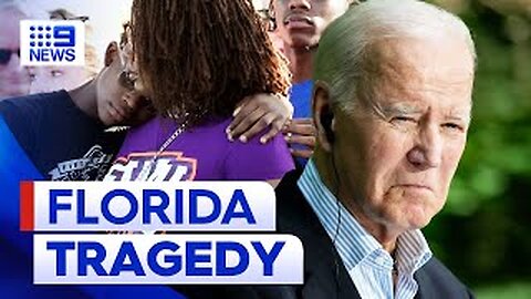 US President Joe Biden on horrific Florida shooting | 9 News Australia