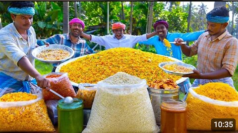 BHEL_PURI___Delicious_Bhel_Puri_with_Two_Chutneys___Indian_Street_Food_Recipe_Cooking_in_Village