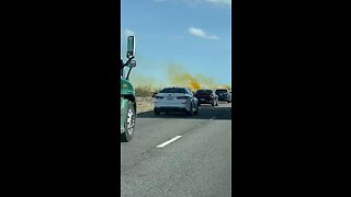 SHELTER IN PLACE — hazmat situation due to a nitric acid spill on I-10 in Tucson, Arizona