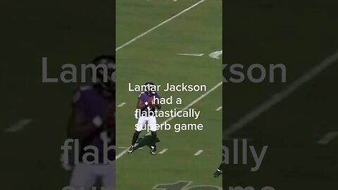 Lamar Jackson had a flabtastically supurb GAME #nfl #shorts