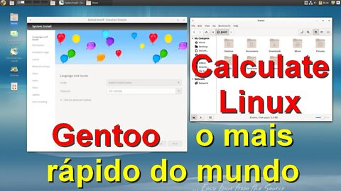 Calculate distro Linux amigável, rápida e funcional. Baseada no Gentoo, o SO mais rápido do mundo