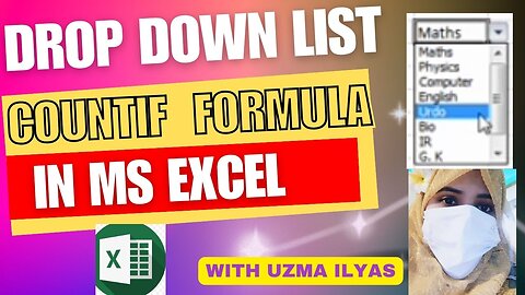 How to use COUNTIF FORMULA in Excel, with Uzma Ilyas