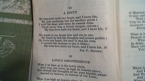 A Ditty - Sir P. Sidney