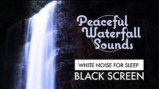 WATERFALL Sounds for Sleeping BLACK SCREEN | Sleep and Relaxation | Dark Screen Nature Sounds