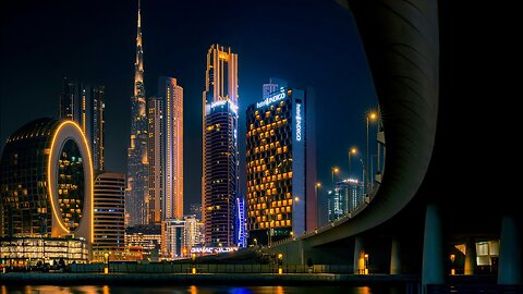 Sheikh Zayed Road Dubai 4K - Late Night Driving Downtown - Skyscraper | Abdul Haseeb | Arabic Music