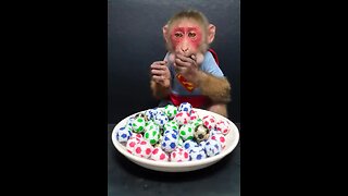 monkey eating mine football 🙄 || don't miss Last moment