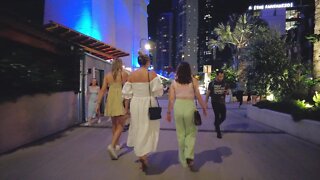 Brisbane City Nightlife | New Farm Riverwalk | Australia