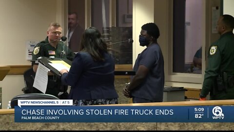'Where do you expect me to get [bail money]': Fire truck theft, chase suspect asks judge in court
