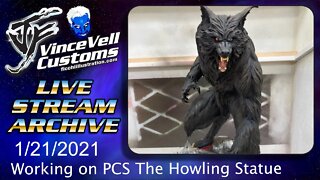VinceVellCUSTOMS Live Stream - Repainting Howling PCS Statue