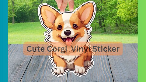 Cute Corgi Laptop Stickers, Corgis Stickers, Corgi Vinyl Stickers, Corgi Dad Sticker, Corgi Gifts