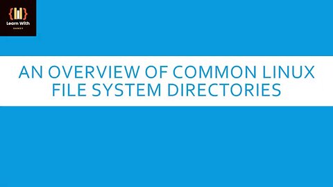 An Overview of Common #Linux File System #Directories | Learn With Sandy