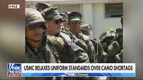 US Marine Corps Relaxes Uniform Standards Due To Camouflage Shortage